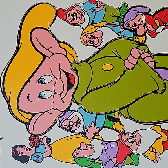 Vintage Playskool Walt Disney 9 Piece Dopey Snow White Puzzle - Picture 4 of 4